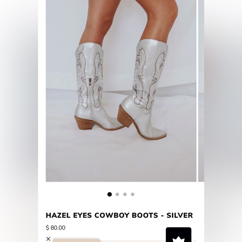 Silver Cowboy Boots